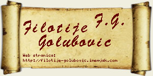 Filotije Golubović vizit kartica